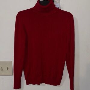 Joseph A Vibrant Red Turtleneck Sweater